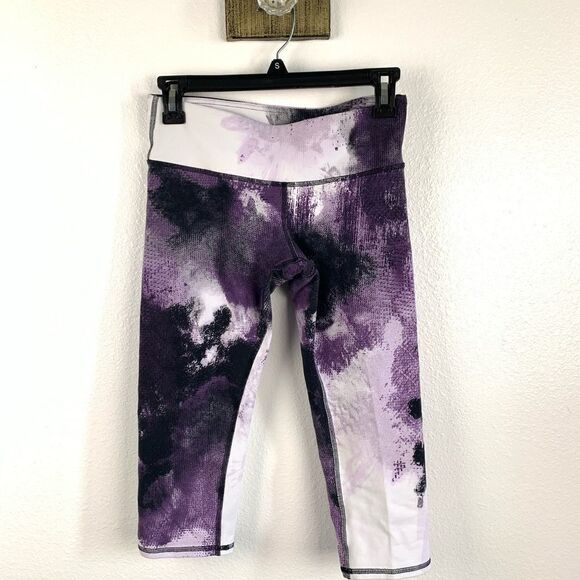 Alo Purple Tie Dye Crop Leggings - Picture 1 of 5